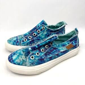Blowfish Blue Tie Dye Slip On Sneakers Size 6.5